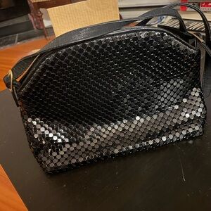 Black sequenced evening purse